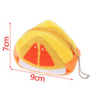 Cute plush three-dimensional triangle fruit purse Kids Coin bag key bag pendant*