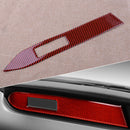 Red Carbon Fiber Console Dashboard Panel Cover Trim Fit For Ford Mustang 15-19