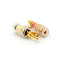2Pcs 4MM Brass Speaker Amplifier Terminal Binding Post Connector Red and BlackJR