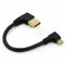90 degree Right Angle Micro USB to Left Angle USB A Male Sync Charge Cable W6C3