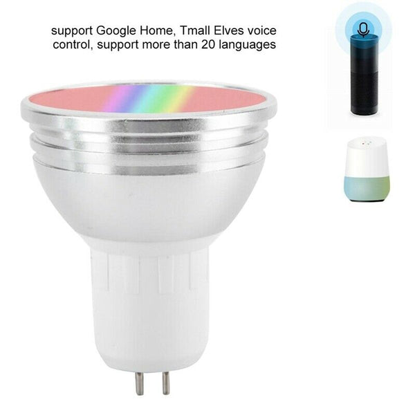 WiFi Smart Light Bulb GU5.3 6W RGBW WiFi LED Dimmable Light Cup Alexa for G H3H8