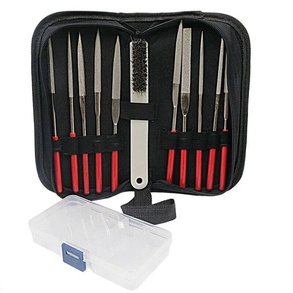 Diamond Needle File Set with Clean Brush Storage Box, Hand File for Metal G L2X6