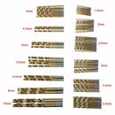 50 Pcs Titanium Coated High Speed Steel Drill Bit Set Tool 1/1.5/2/2.5/3mm T6F7
