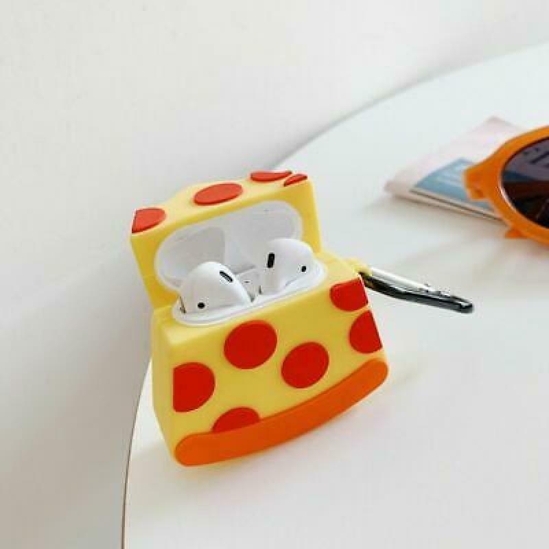 Unique Pizza Pattern Protective Case Shockproof Silicone Cover for Airpods 1/2