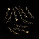 10Pcs Metal Hairpin Minimalist Style Waved Shape Clips Barrette for Women
