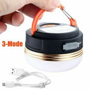 Super Bright USB Rechargeable LED Camping Tent Lantern Light Night Lamp Outdoor