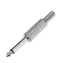 2pcs 6.35mm Single Channel Guitar Bass Audio Plug Cable Adapter Connector A