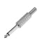 2pcs 6.35mm Single Channel Guitar Bass Audio Plug Cable Adapter Connector A
