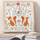 5D DIY Special Shape Diamond Painting February Embroidery Craft Kit Home Decor