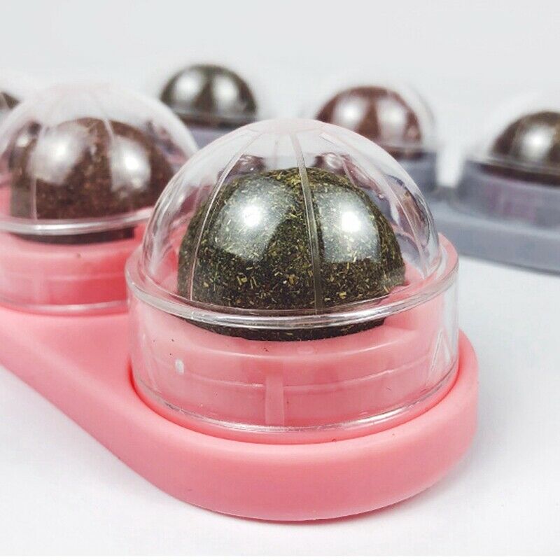 Rotated Catnip Treat Cat Ball Sugar Energy Snacks Pet Catnip Lick Ball Self