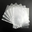 A4 Clear Plastic Punched Pockets Folders Filing Wallets Sleeves Wallets UKT H2A6