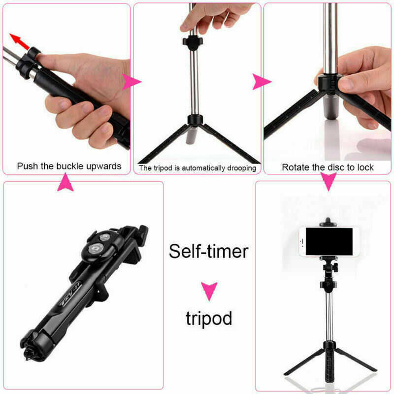 4 in 1 Wireless Selfie Stick Universal Tripod Extendable Remote Camera