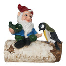 Bird Feeders for Outside, Garden Gnome Outdoor Statue, Small Statue for