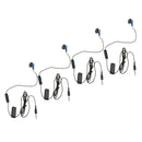 4pcs Mono Earphone with Mic Length Single Headphone Earpiece for Sony PS4