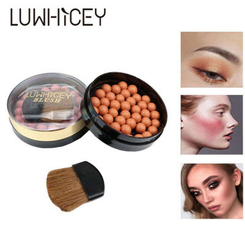1Pc Makeup Face Matte Blusher Ball 3 In 1 Blush Eyeshadow Contour Cosmetics Y1Z5