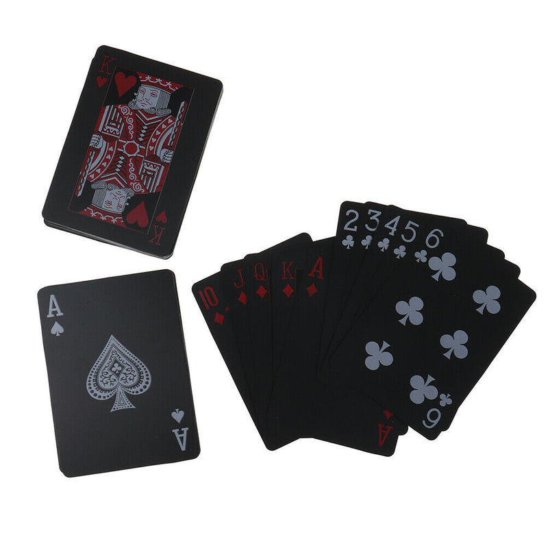 Quality black plastic PVC poker waterproof magic playing cards table game giftME