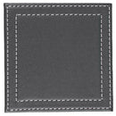 Black PU Leather Drink Coasters Set of 6 Glass Mug Cup Mats Pats Table Plac E7I2