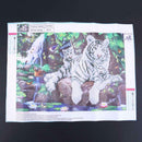 Diamond Embroidery DIY Diamond Painting White Tiger Family Cross Stitch