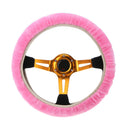 Pink Soft Plush Winter Warm Car Auto Steering Wheel Cover Grips Protector