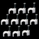 10x RG6 Coax Cat5/Cat6 Cable Wire Clips10mm Nail - In Clamps Straps Tacks