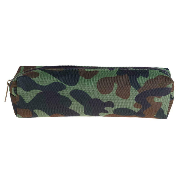 Big Capacity Camouflage Pencil Case Stationery Storage Organizer(Green) A#S