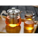 14oz Heat Resistant Glass Teapot Flower Kettle Coffee Tea Pot Drinkware