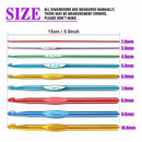 Crochet Hooks Kit,3Mm-25Mm 15Pcs Assorted Sizes Wooden Bamboo Crochet Hooks