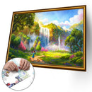 1000pcs DIY Waterfall Girl Dog Puzzle Educational Learning Assembling Toys