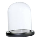 Display Glass Dome Cover Jar for Party Festival Wedding Xmas Decor_Black C