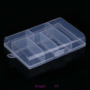 Fixable 6 Compartment Plastic Storage Box Jewelry Earring Case Holder