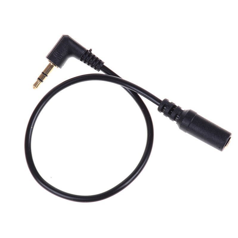 Audio stereo 3.5mm 3pole  male to female 90 degree right angled extensioncableH6