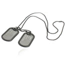 Dual Plates Pendant Necklace Man Sweater Chain Military Army Style Cool  A