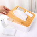 Wooden Tissue Box Holder Remote Control Pen Desk Storage Box For Home And