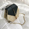 Hex-shape Straw+PU Shoulder Handbags Beach Women Top-handle Bags (Black)