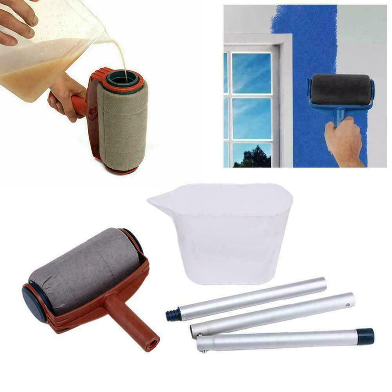 1Set Paint Roller Brush Sponges Flocked Edger Multifunctional Roller New A5P7