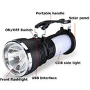 LED Solar Power Rechargeable Battery Flashlight Camping Tent Light Lantern T3X7