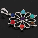 7 Chakras Sun Flower Religious Pendant Balance the Bodies Energy Centers
