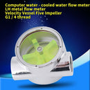 2 Way Computer Water Cooling Flow Indicator Meter G1/4 inch Standard Thread