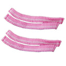 100Pcs Disposable Hair Shower Cap Non Woven Pleated Anti Dust Hat Set (Pink