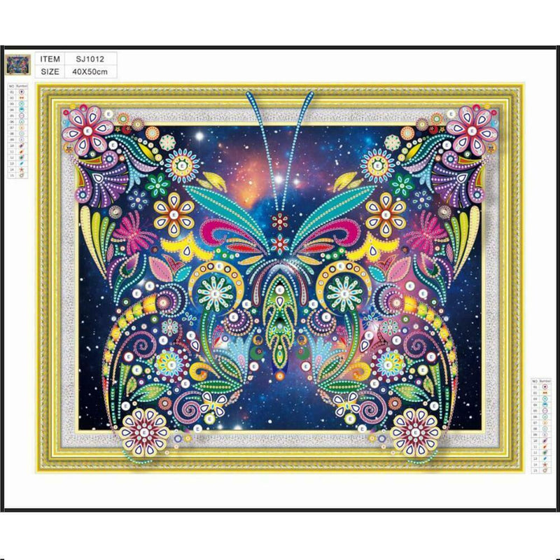 5D DIY Special-shaped Diamond Painting Butterfly Cross Stitch Embroidery