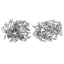 Pack of 100pcs Black Fishing Fastach Clips Fishing Clips Swivels Connector