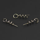 100pcs Soft Lure Baits Hook Pin Spring Fixed Lock Fishing Screw Needle Worm MO