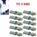 10x 3528 SMD 3 LED White 5000K 58 70 73 74 T5 Dashboard Gauge Wedge Bulb Lig JR