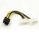 8-Pin PCIe to 2x Molex Power Cable (2-Pack) T6D5