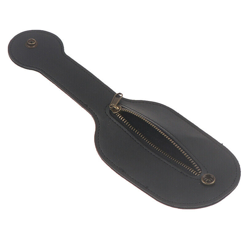 Leather Racket Sap Big Capacity Coin Purse Defense Multi Function Coin BagB G Kw