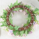 Artificial Wreath Garland Front Door Farmhouse Wall Decor Photo Props Purple