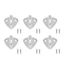 6 Pieces Coat Hook Single Robe Cast Made from Marine Stainless Steel