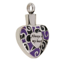 Heart Cremation Urn Charm Pendant For Pet Human Ash Urn Memorial Necklace