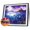 Dolphins Castle 5D DIY Full Drill Diamond Painting Embroidery Cross Stitch