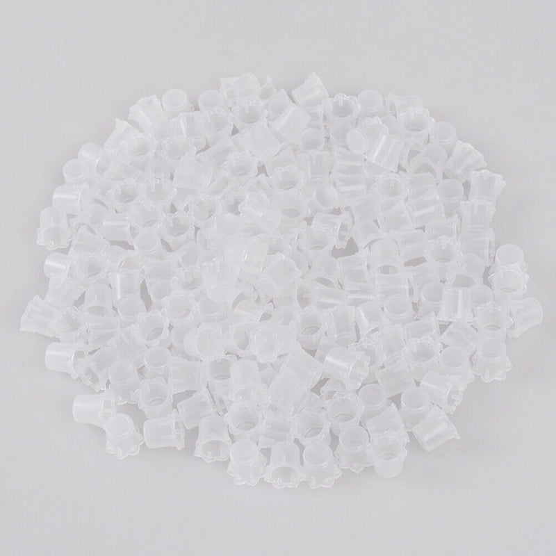1000pcs 13mm Plastic Tattoo Hexagonal lace Ink Cups Caps Holder Pigment Suppl BX
